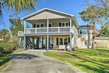 茅舍 Canalfront Surfside Beach Home  Walk To Beach!