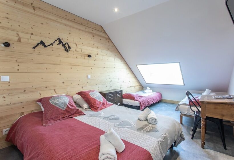 فندق صغير Auberge Le Vieux Chaillol & Spa