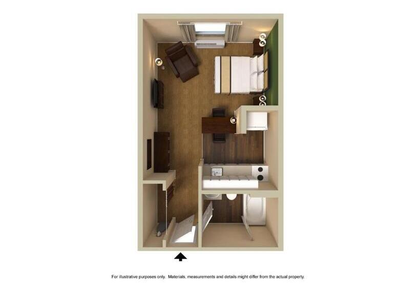 בית מלון כפרי Suburban Studios Macon North