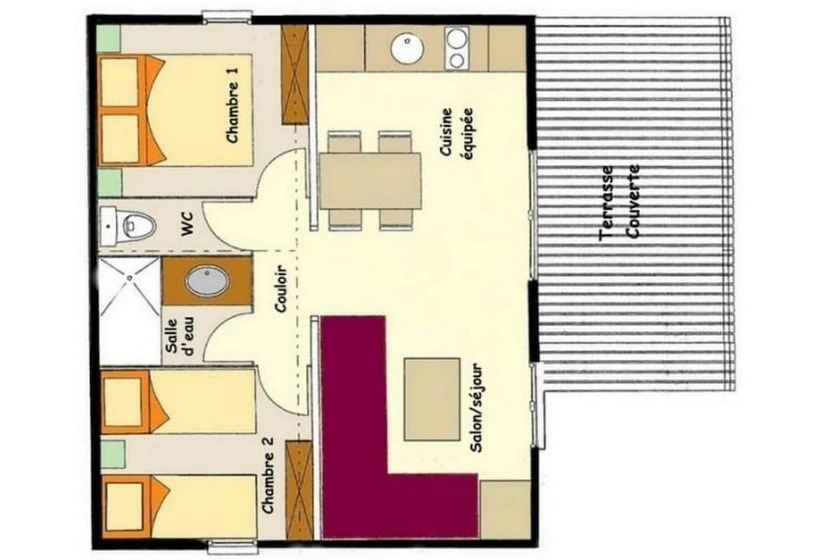 酒店 Camping Le Verdoyant   Chalets