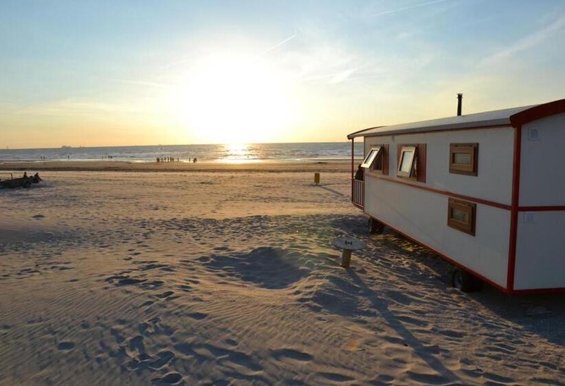 אתר נופש Pipowagen Op Het Strand