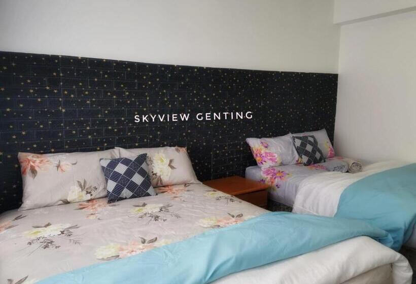 تختخواب و صبحانه 5 6 Pax Family Room Skyview Golden Hills, Genting Highlands
