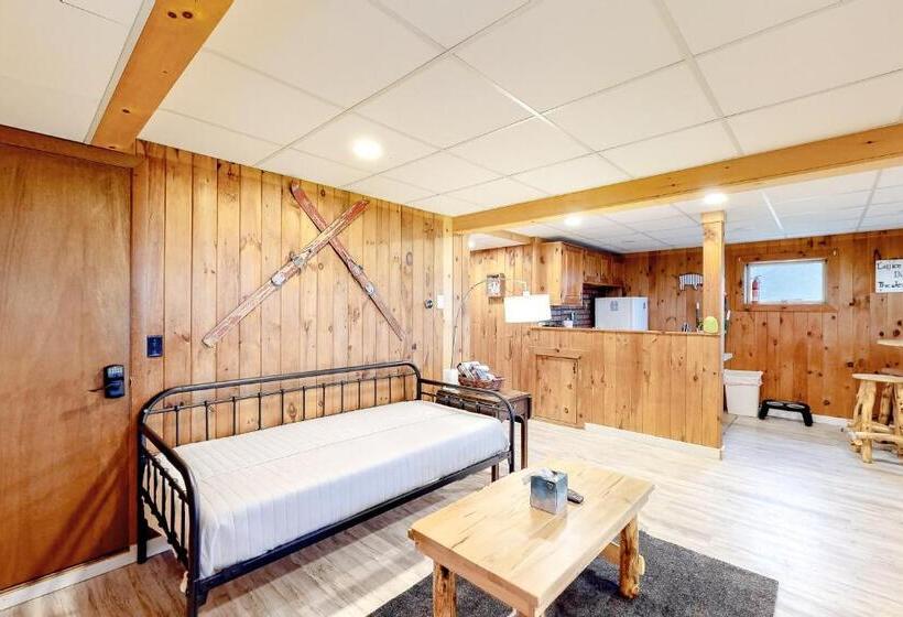 בית מלון כפרי Modern Log Chalet   Lower Unit