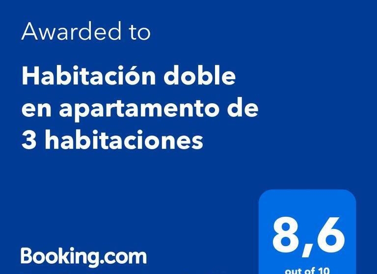 تختخواب و صبحانه Habitación Doble En Apartamento De 3 Habitaciones