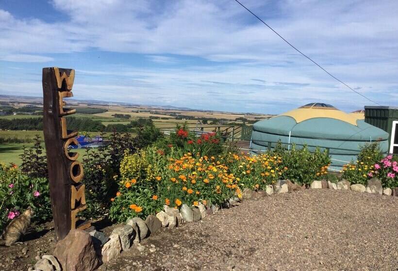 Green Yurt With Hot Tub   Sleeps 3, Parking & Wifi