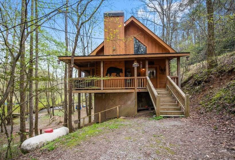 Bear Necessities Cozy Cabin Beside Briar Creek Fire Pit Wifi And Pet Friendly
