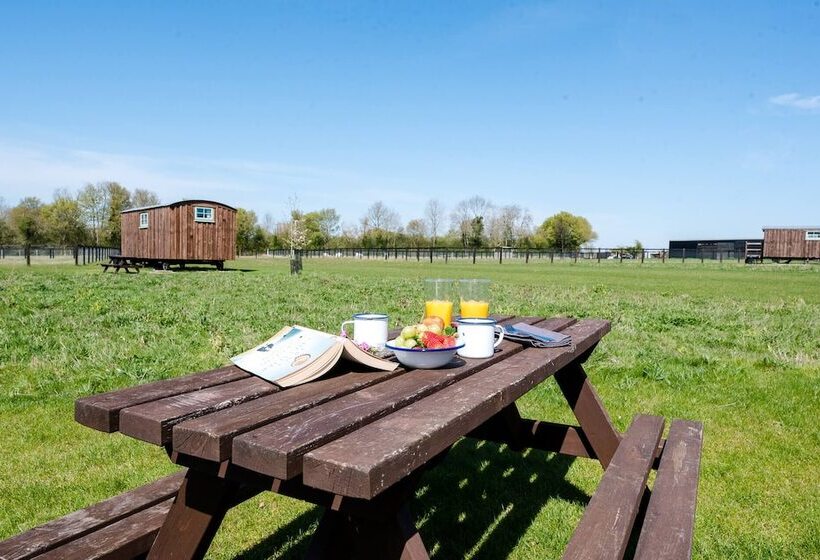 호텔 Honeysuckle Farm Hut 3   Suffolk Farm Holidays