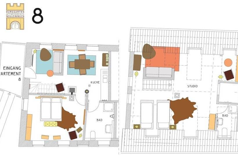 ホテル Burggarten Appartements Neuleiningen