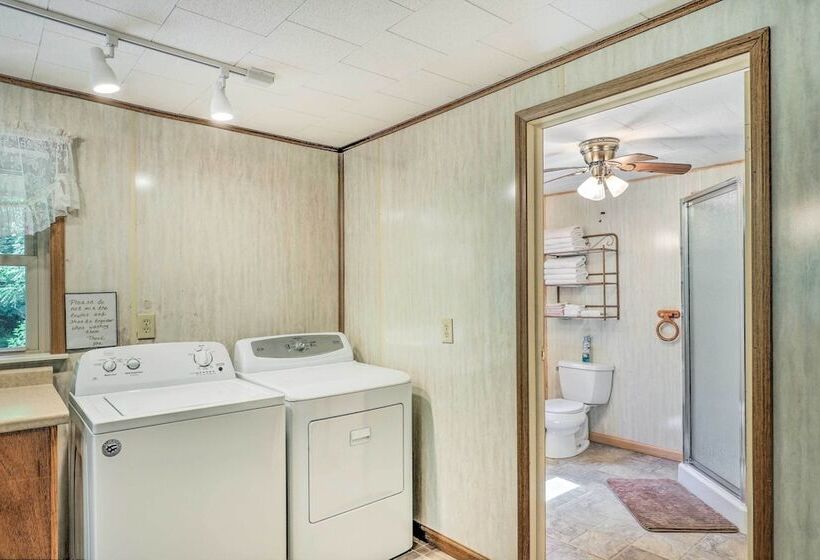 Porch & On Site Creek: Marshall Cabin Retreat