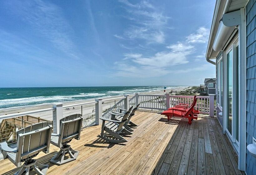 Beachfront Oasis W/ 2 Large Decks, Bbq & Views!