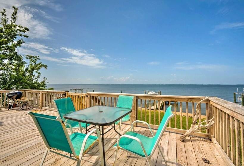 Coastal Escape: Bayfront Home W/ Dock & Views