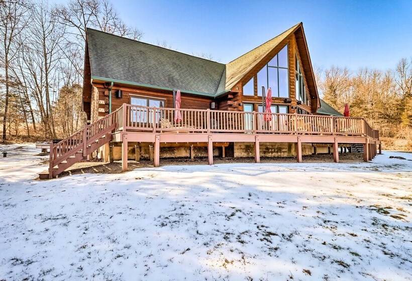 Luxury Log Cabin W/ Ev Charger & Mtn Views!