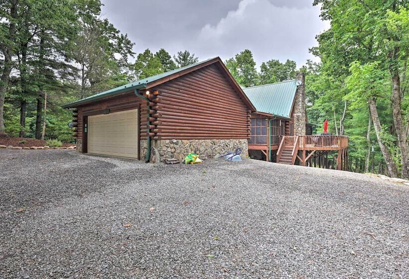 Purlear Luxury, Spacious Log Cabin W/ Mtn Views!