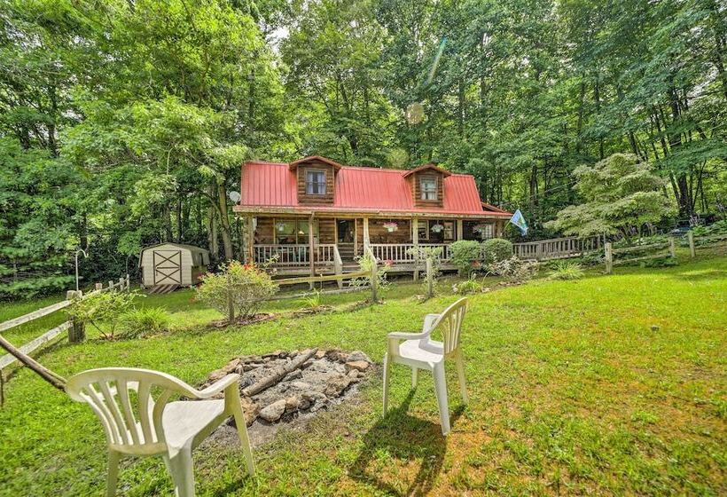Scenic Creekside Cabin W/ Wraparound Porch!