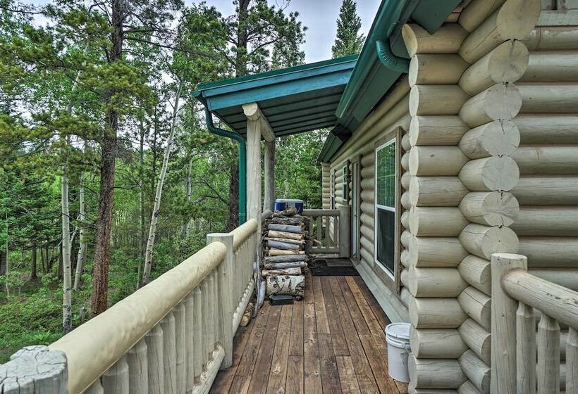 Secluded Log Cabin W/ Game Room & Forest Views