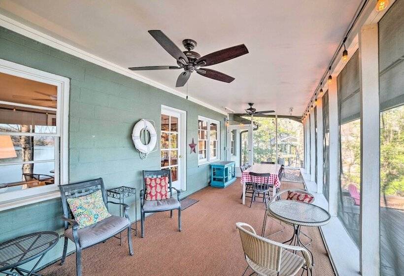 Lakefront Harrison Home W/ Sunroom, Deck, & Dock!