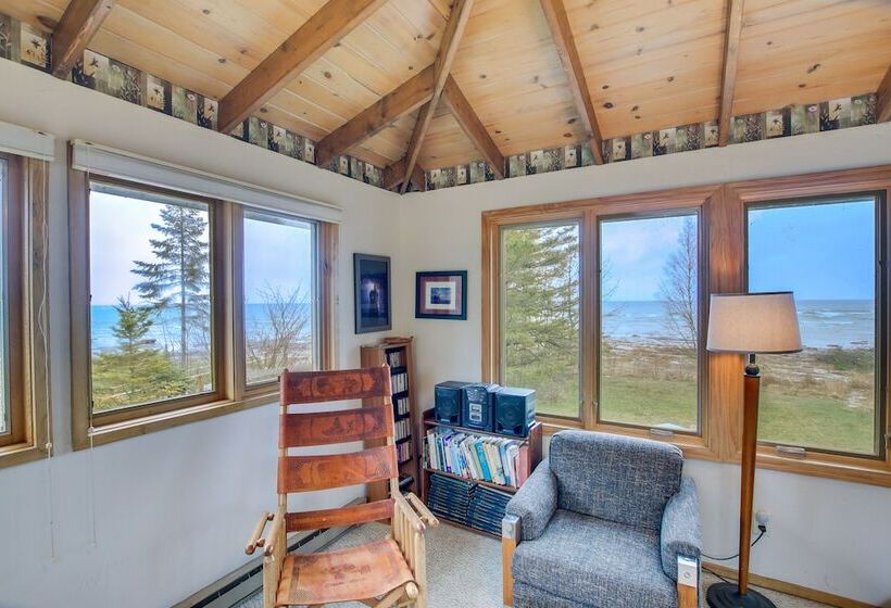 Serene Lakefront Baileys Harbor Home W/ Deck!