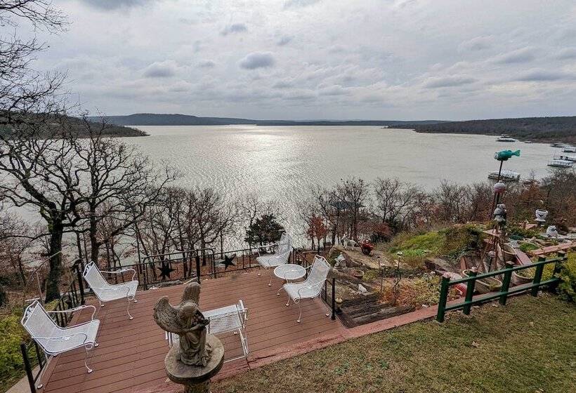 Waterfront Lake Eufaula Home: Multi Level Balcony
