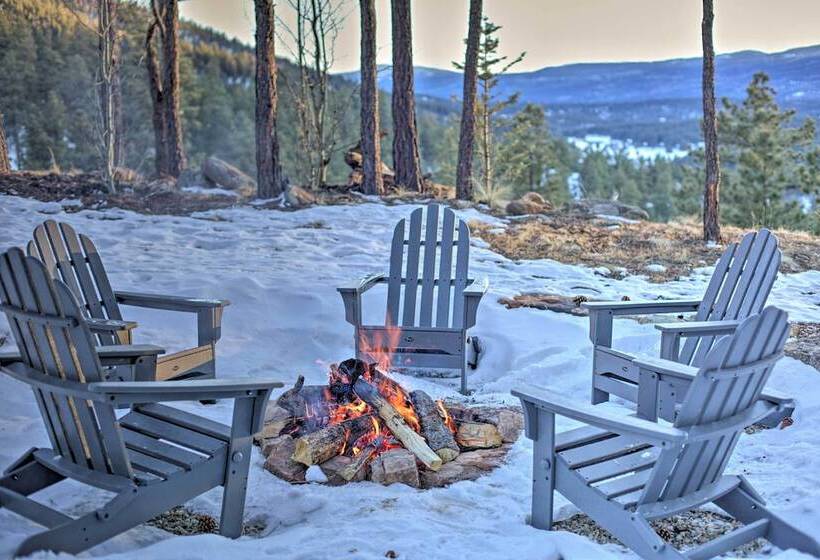 Custom Angel Fire Home: Views, Hot Tub & Fire Pit!