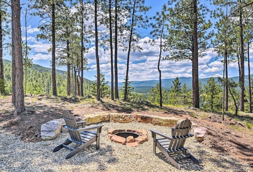 Custom Angel Fire Home: Views, Hot Tub & Fire Pit!