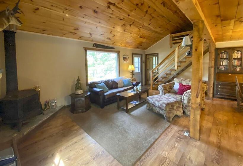 Burns Lake Cabin W/ Dock, Fire Pit, Rowboat & More