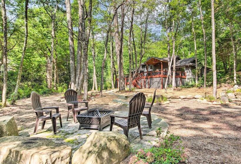 Lake Toxaway Cabin W/fire Pit   1mi To Marina