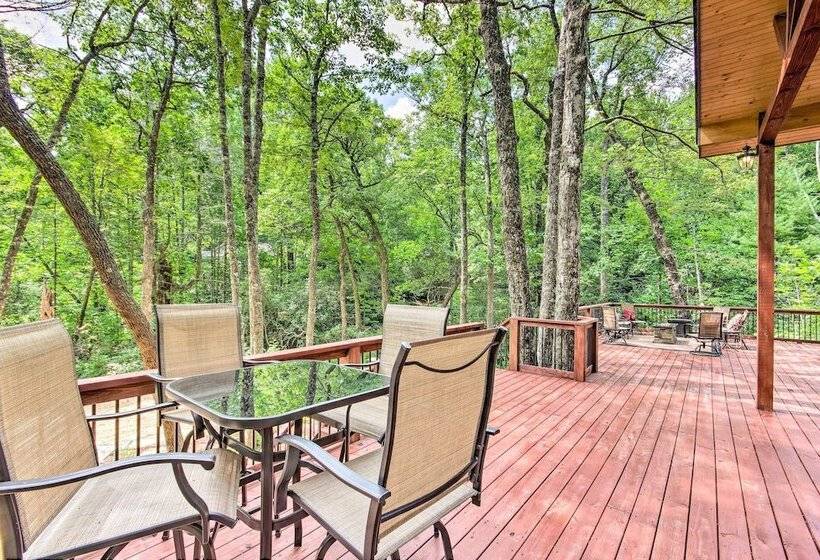 Lake Toxaway Cabin W/fire Pit   1mi To Marina