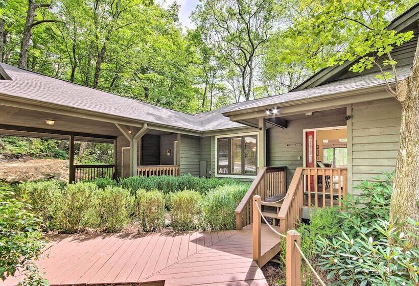 Lake Toxaway Cabin W/fire Pit   1mi To Marina