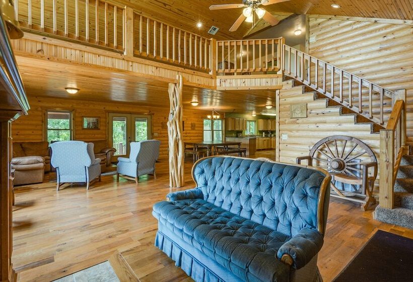 Spacious Log Cabin In Fairland, 1 Mi To Grand Lake