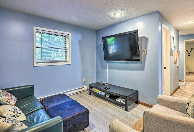 Wraparound Deck: Big Bass Lake Home In Gouldsboro
