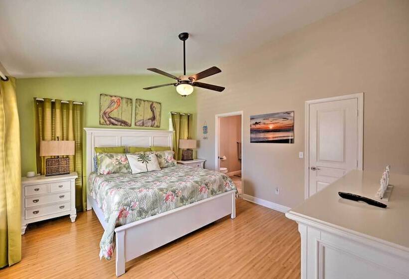 House W/ Heated Pool & Grill   Walk To Beach!