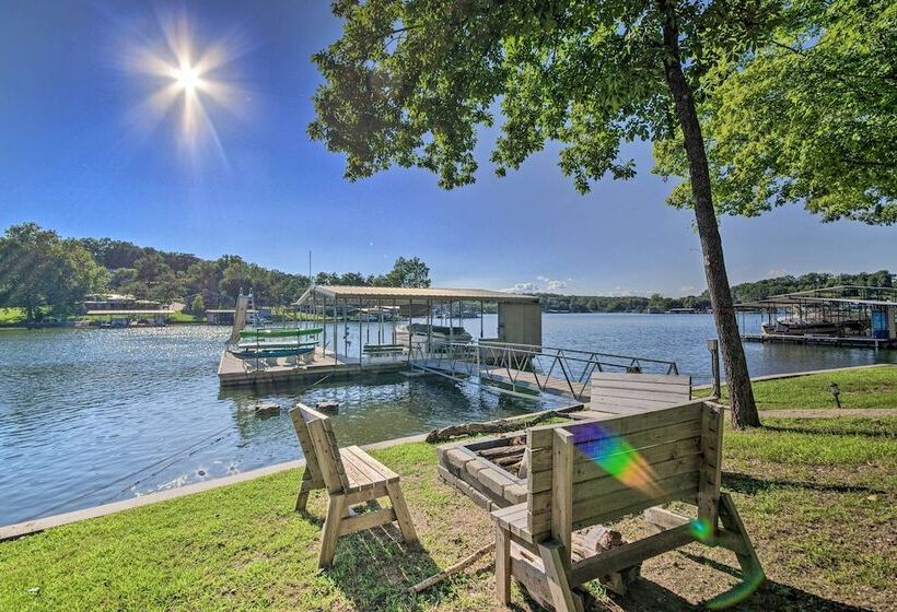 Boat Dock + Slides: Lakefront Gravois Mills Home