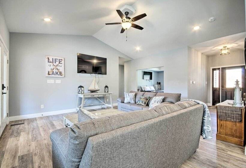 Dock & Fire Pit: Lakefront Rocky Mount Home!