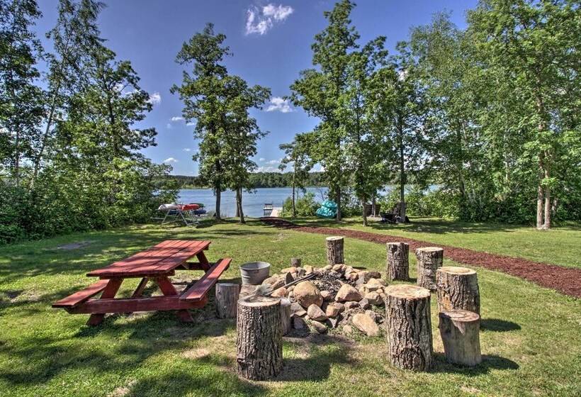 Modern Lakeside Chalet On Crow Wing Chain W/ Dock!
