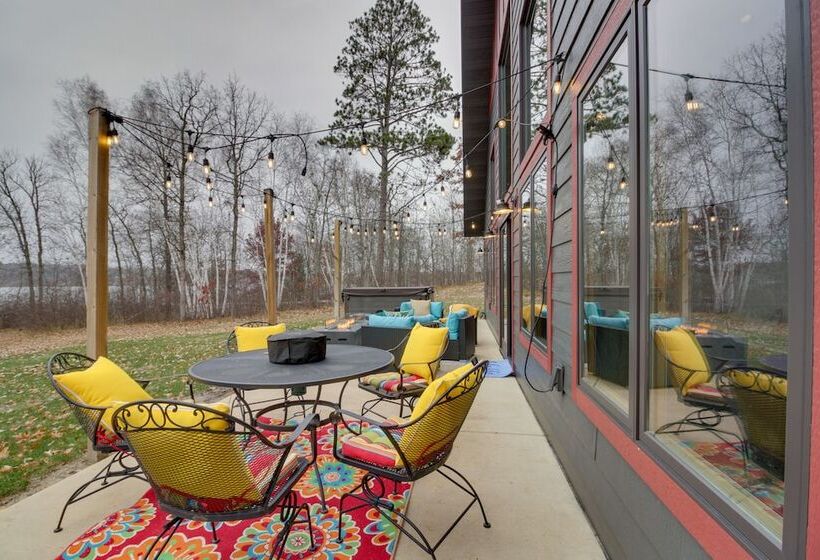 Modern Lakeside Chalet On Crow Wing Chain W/ Dock!