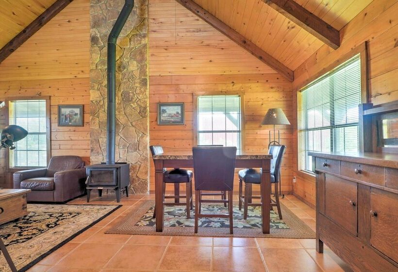 On Farm: Rustic Carmine Log Cabin W/ Porch!