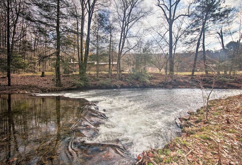 Creekside Stoney Cabin W/ 180 Ft Of River Frontage