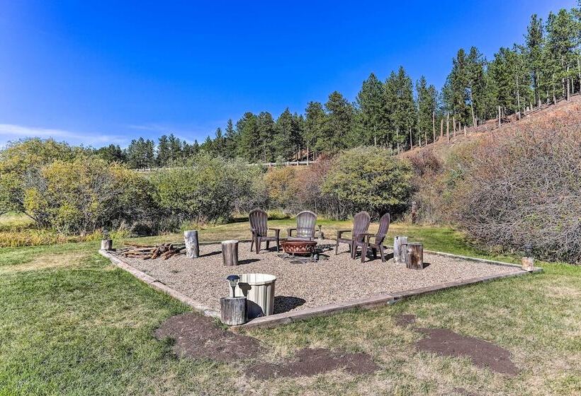 Hill City Log Cabin W/ On Site Trout Fishing!