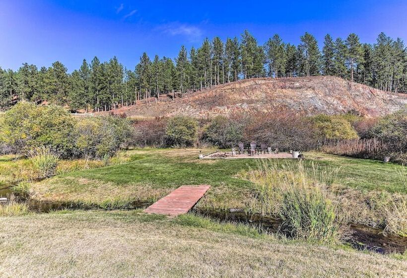 Hill City Log Cabin W/ On Site Trout Fishing!