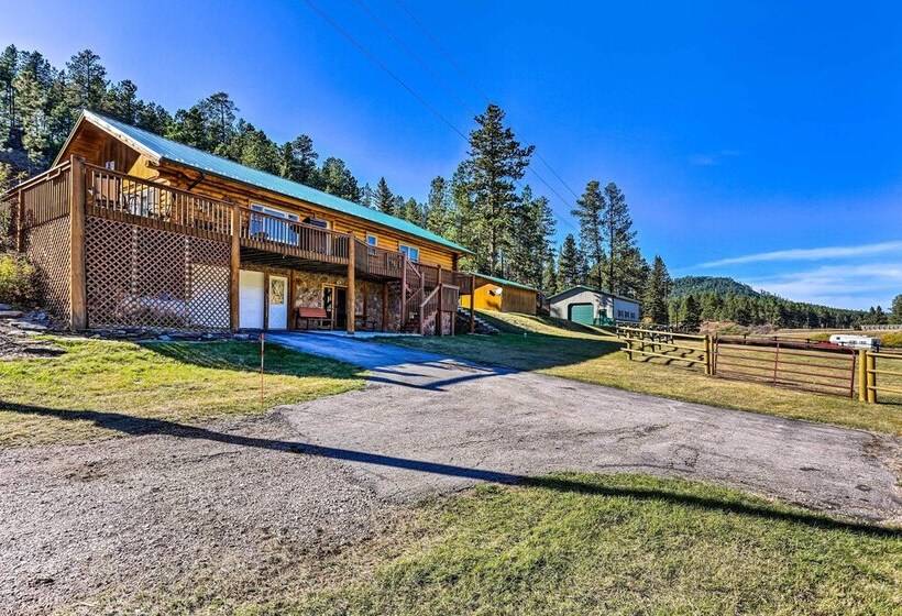 Hill City Log Cabin W/ On Site Trout Fishing!