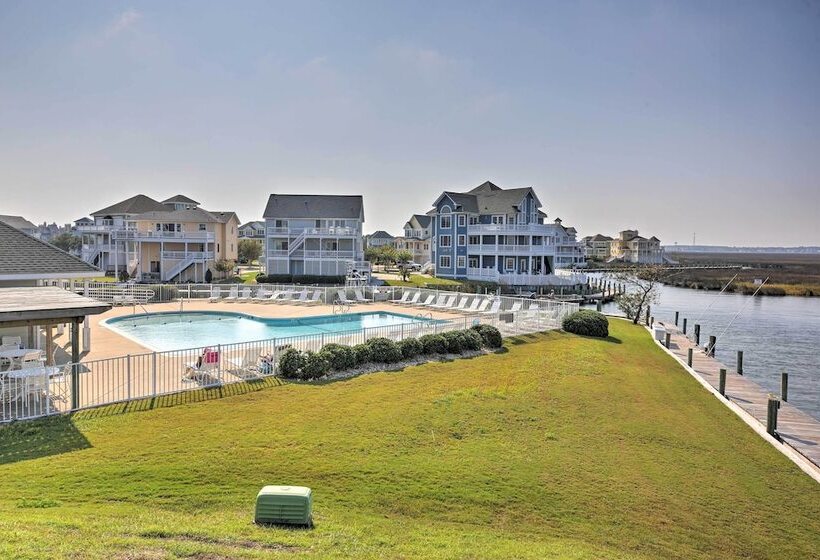 Manteo Waterfront Resort Home W/ 30 Ft Dock!