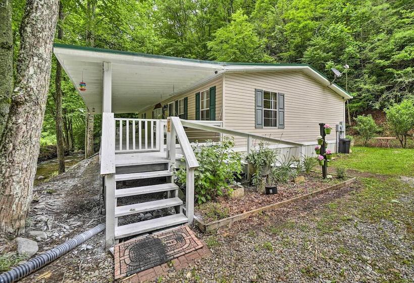 Tranquil Creekfront Bryson City Home W/ Grill!