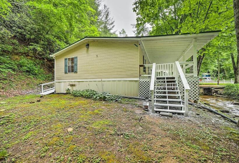 Tranquil Creekfront Bryson City Home W/ Grill!
