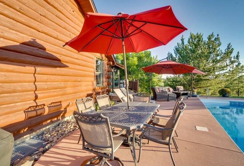 Heated Pool + Mtn Views: Log Cabin In Parker!