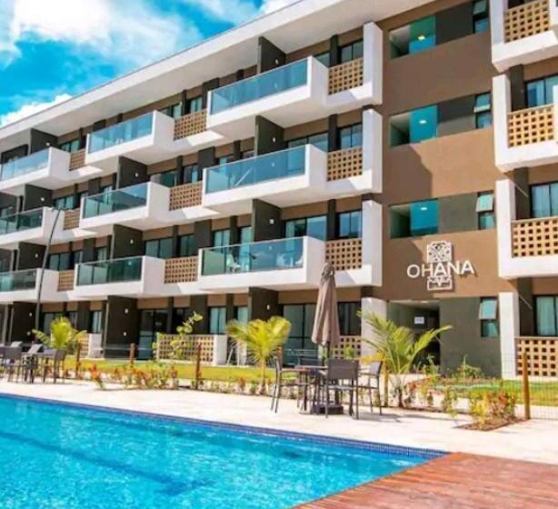 リゾートホテル Flat Luxo No Mana Beach Em Muro Alto 4 Pessoas