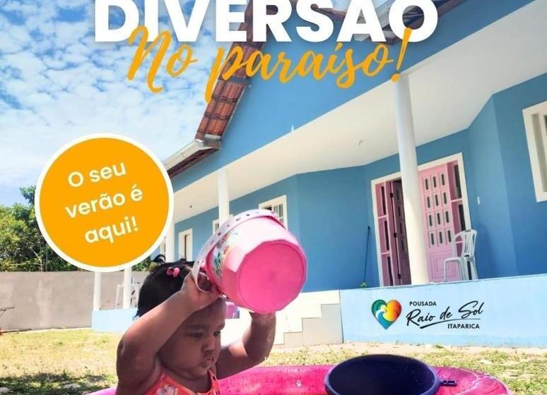 ユースホステル Pousada Raio De Sol   Ilha De Itaparica  Catu á 150 M Da Praia