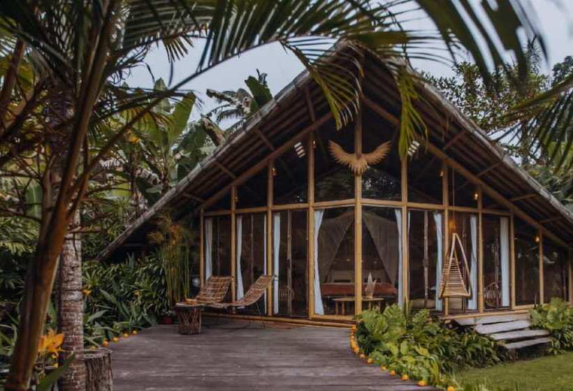住宿加早餐  Hideout Eco Bamboo House Bali