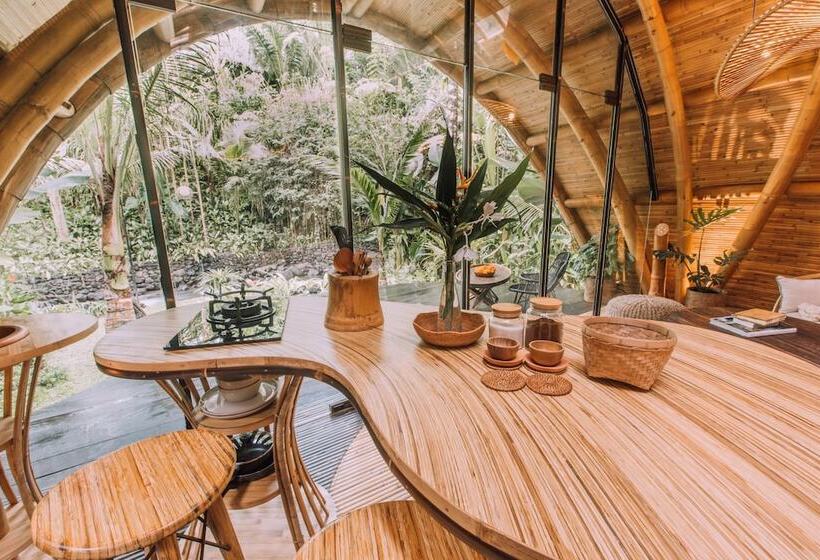 住宿加早餐  Hideout Eco Bamboo House Bali