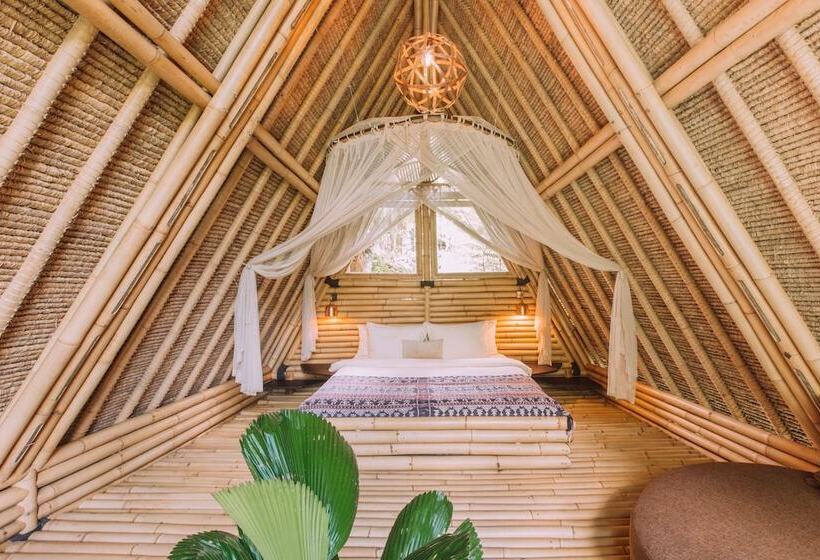 住宿加早餐  Hideout Eco Bamboo House Bali