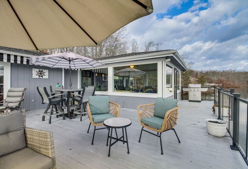 Unique Smith Mountain Lake Home Over Water W/ Dock